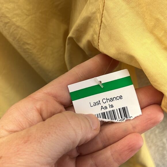 TopShop Shirt Womens‎ Small Yellow Poplin Button Down Oversized Long Sleeve - Picture 4 of 8